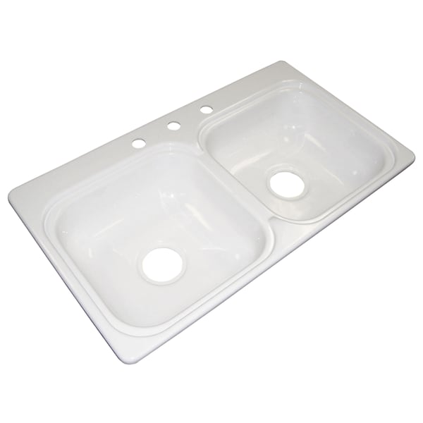 Better Bath Better Bath W331973-SPK Acrylic Double Sink Cover - Large, White 209753 - main
